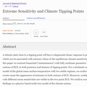 Extreme Sensitivity and Climate Tipping Points