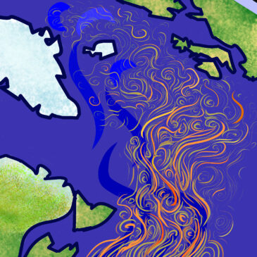 System of currents in the Northern Atlantic Ocean estimated to tip mid century